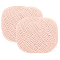 MECCANIXITY Crochet Thread Pearl Cotton Size 3 Light Pink 2 Rolls - color: Light Pink