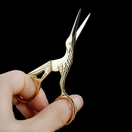 BIHRTC 4.5" Stainless Steel Sharp Tip Classic Stork Scissors Crane Design