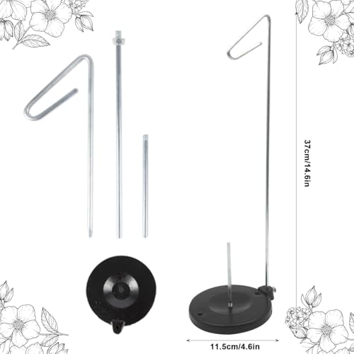 Single Thread Stand Large Spool, Full Metal Stable &Adjustable Thread Stand, Universal Single Cone and Spool for Sewing and Embroidery Machines