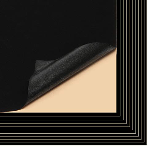 Mesheshe 10PCS Self Adhesive Felt, DIY Self Adhesive Fabric for Art & Crafts, Peel and Stick Felt for Drawer and Jewelry Box Felt Liner, A4 Size (8.3" x 11.8", Black) - color: Black, size: 10PCS