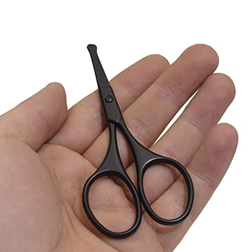 Multicolor Professional Grooming Scissors for Facial Hair Removal - color: Black Set D