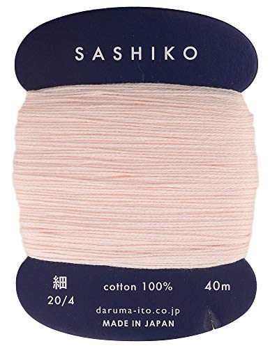 Sashiko Thread Thinner Weight 40m Col. 209 -Misty Rose- Japanese Embroidery & Quilting by Yokota - color: Cherry blossom Light Pink