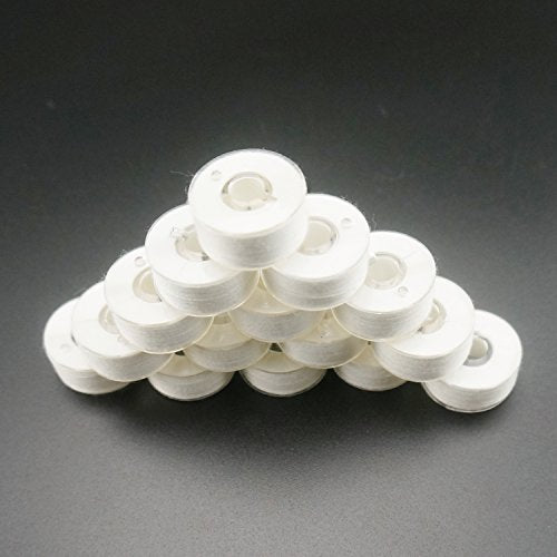 New brothread Tear Away Machine Embroidery Stabilizer Backing 10"x12" - 100 Precut Sheets & New brothread 25pcs White 60S/2 (90WT) Prewound Bobbin Thread Plastic Size A