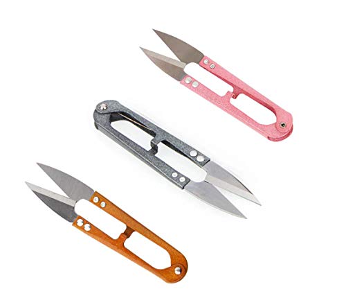 3 Pcs Thread Clippers Sewing Scissors 4.2 Inch Cutter Mini Snip Trimming Nipper Handheld Snippers Embroidery Clippers Sewing Scissors for Stitch Art Craft Project Tailor DIY Supplies