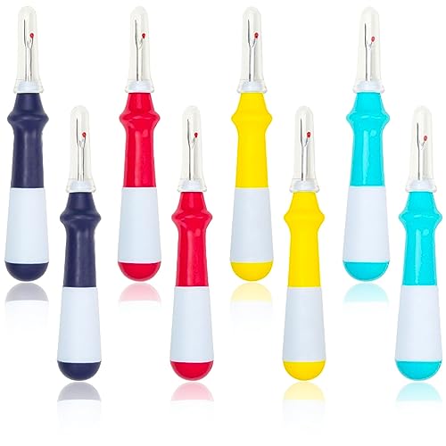8 PCS Ergonomic Grip Seam Ripper, Colorful Seam Ripper Large Stitch Ripper Sewing Tool Thread Remover Tool with Handy Handles for Sewing Crafting Removing Embroidery Hems and Seams