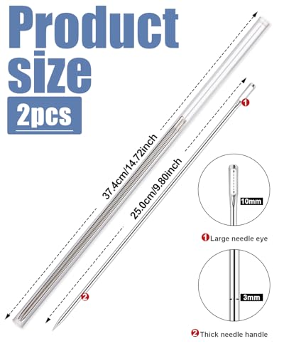 Professional Upholstery Needles 10" Large Sewing Needle Long Sewing Needle - size: 10 in