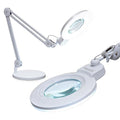 Neatfi XL LED Magnifying Lamp, Hands-Free, Dimmable, Crafts, Reading, Close Work (White, Non-CCT with Base) - color: White, size: 7-inch Lens, Non-CCT with Base