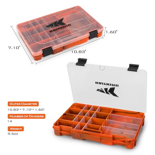 KastKing Utility Tackle Boxes, 3600 and 3700 Fishing Tackle Trays - color: Orange Camouflage, size: 3600(2Pack)