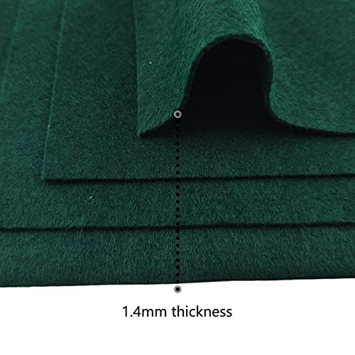 Jtnohx Soft Felt Fabric Flexible Craft Felt Sheets Dark Green 6" 20Pcs - color: Dark Green