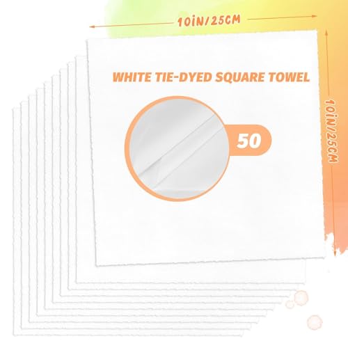 VOKOY 50 PCS 10 x 10 Inch White Cotton Fabric Squares