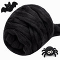 3.53oz Needle Felting Wool Roving for Needle Felting Black Felting Wool - color: black