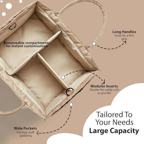 Baby Diaper Caddy Organizer, Khaki - color: Khaki