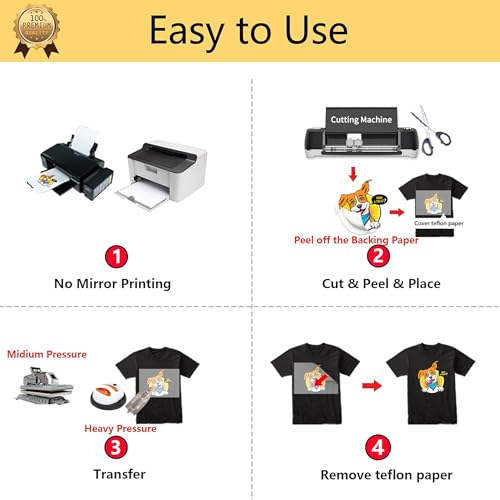 TransOurDream Iron on Heat Transfer Paper for Dark and Light T Shirts (10+10 Sheets, 8.5x11, Mix Pack) Printable HTV Heat Transfers Vinyl for LaserJet & Inkjet Printers (D3L3) - color: Mix, size: 20 Sheets