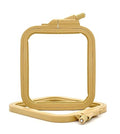 Nurge Square Embroidery Hoop - Plastic Cross Stitch Frame for Needlepoint & Embroidery - Adjustable Craft Hoop - Beige - No:1 (X Small) - color: Beige, size: No:1 (X Small)