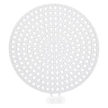 MECCANIXITY 30pcs 2.4" Plastic Mesh Canvas Sheet 16 Count Round Needlepoint Blank Canvas for Embroidery Knit Crochet Acrylic Yarn Crafting, White - size: 2.4"