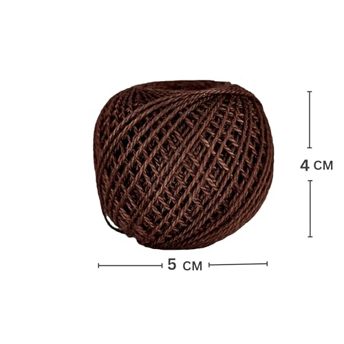 KGS Crochet Thread Cotton Yarn Balls | Size 8 | 10 Balls | 10 Grams Each Ball | Total 100 Grams of Pearl Cotton Thread for Crocheting, Cross Stitch, Needlepoint Hand Embroidery (Chocolate Brown) - color: Chocolate Brown