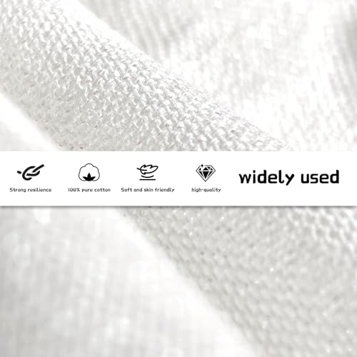 Embroidery Fabric Squares 6x6in, 12 Pcs White Cotton Cloth for DIY Crafts - size: 6 x 6 Inch