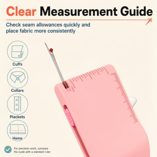 Magnetic Sewing Machine Sleeve Tool,Magnetic Seam Guide for Sewing Machine. - color: Pink