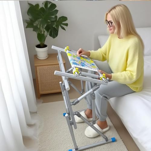 Couple Embroidery Art Cross-Stitch Stand Embroidery Frame Stand Aluminum Alloy Embroidery Frame Stand Adjustable Cross-Stitch Stand Suitable for Embroidery and Sewing (Floor-Standing) - style: Floor-Standing