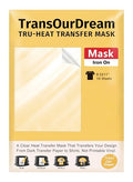 TransOurDream Heat Transfer Mask & Iron on Tape (10 Sheets, 8.5x11")- Iron-On Clear Positioning Film for Dark Transfer Paper & Printable HTV on Shirts - color: Mask-dark, size: 10 Sheets