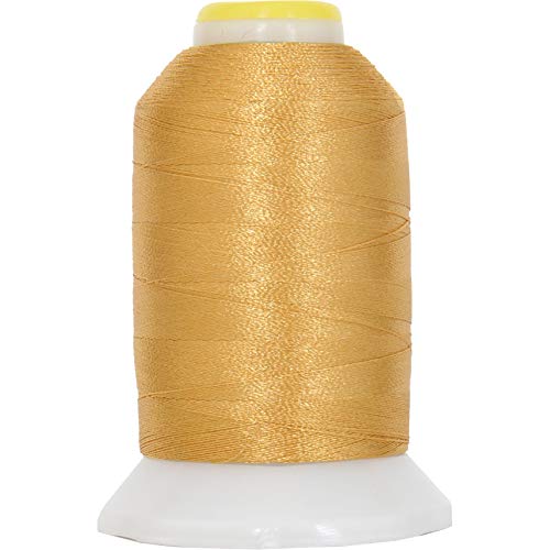 ThreadArt 60wt Embroidery Bobbin Thread, 1000M, Old Gold - color: Old Gold
