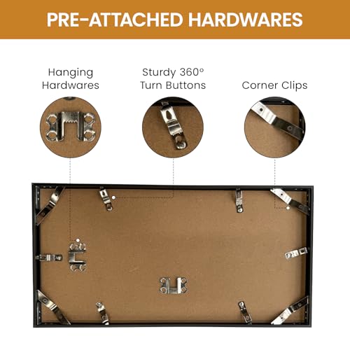 6x14 Aluminum Metal Picture Frame,Tempered Glass Gold Photo Frame 6x14 for Family Photo,Posters,Art,Document to Wall Mount Horizontally or Vertically - size: 6x14