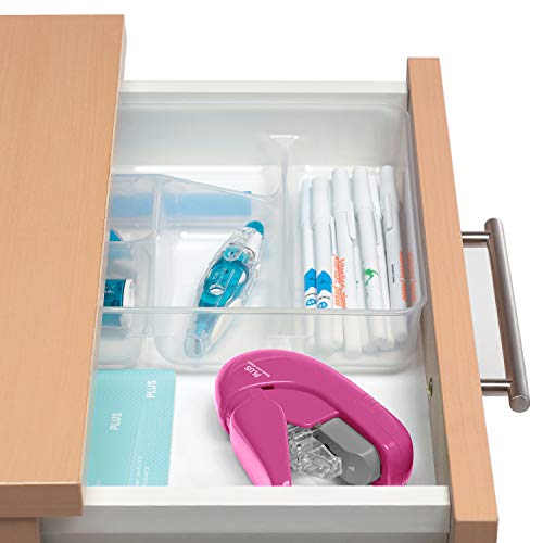 Plus Paper Clinch Compact Staple-Free Stapler, Heavy Duty, Pink - color: Pink