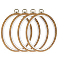 Semetall 4pcs Oval Embroidery Hoops 6.7"x5.31" Inch