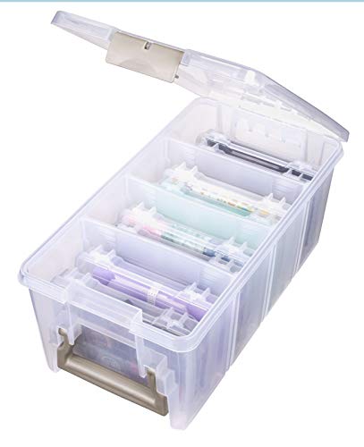 ArtBin Semi Satchel Photo Storage Photo & Craft Organizer Set, Large Box with [8] Plastic Storage Cases Inside, Clear - style: Semi Photo Satchel
