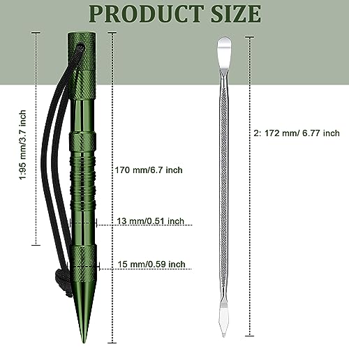 Ferraycle 12 Pcs Paracord FID Knotters Tool Set Stainless Steel Army Green - style: Army Green
