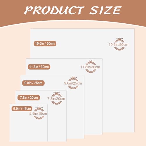 20 PCS Linen Natural Color Embroidery Fabric Pre-Cut - color: Natural Color 20 Pcs