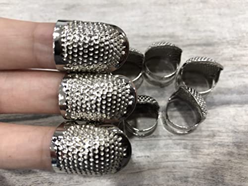 Tsnamay Silver Adjustable Thimble Hand Sewing Repair Needlework - color: Silver