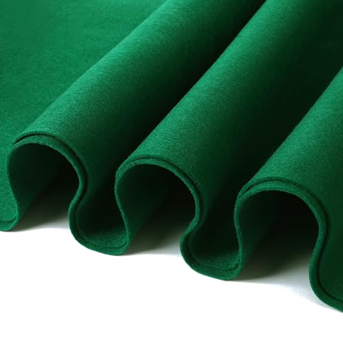 HaoFeijh Green Felt Fabric 72 x 36 Inch Wide (1 Yard), 1.6mm Thick Soft Woven Acrylic Craft Felt Sheets for DIY Sewing Patchwork, Holiday Decorations, School Craft Projects & Table Covers - color: Green, size: 2