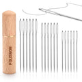 18 PCS Steel Sewing Needles, Embroidery Large Eye Needles for Hand Sewing - size: 18 Pcs