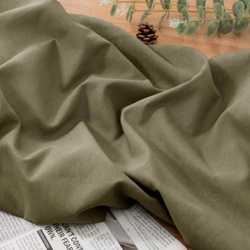 NSGZ Linen Linen Cotton Fabric 1 Yard 61" Wide, Linen Cotton Blend - color: Linen, size: 1 Yard