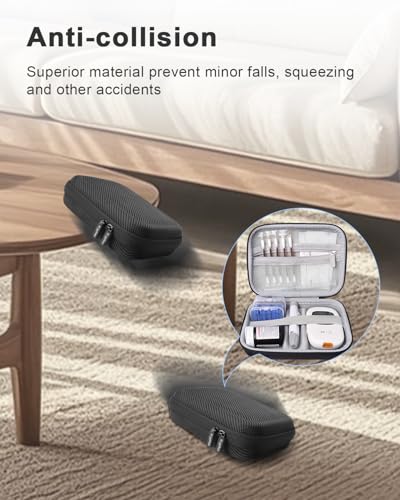 Diabetic Supplies Travel Case for Glucose Meter Diabetes Testing Kit-Black - color: Black