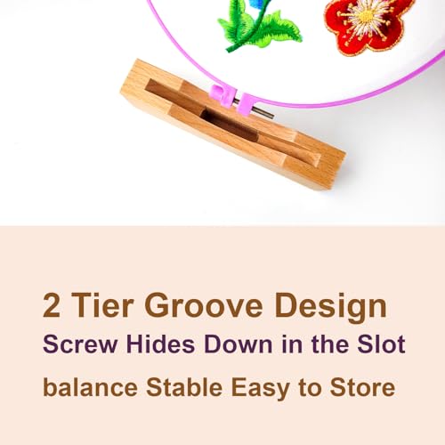 Embroidery Display Holder 3Pack Suitable Cross Stitch Frames,Lap Embroidery Stand Display Embroidery Hoop Stand Display Cross Stitch Kits (Suitable 3-6.7IN Frame)