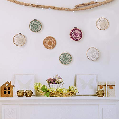 Caydo 12 Pieces 4 Inch Round Embroidery Hoop Bulk - style: 4 Inch