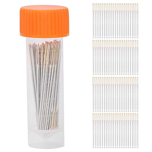 Zerodis 100Pcs Cross Stitch Needles,Metal Sewing Needles Embroidery Needles Stitching Needles Set with Storage Box(24) - color: 24