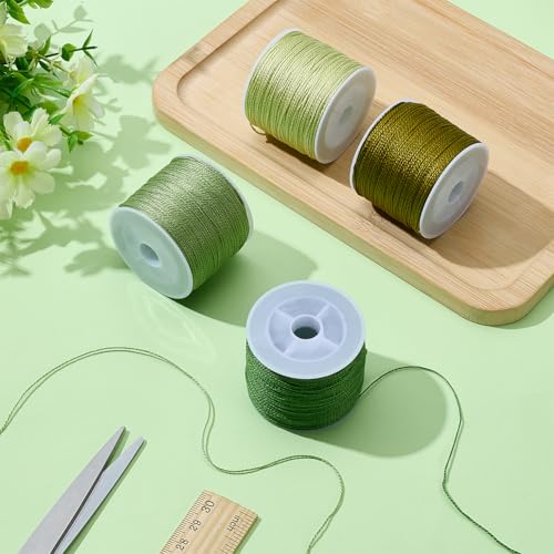 FREEBLOSS 4Pcs Sashiko Thread Sashiko Skein 110 Yards*4 Colors Green Cotton Embroidery Sewing Thread Japanese Quilting & Embroidery Sashiko Kit Supplies - color: Green