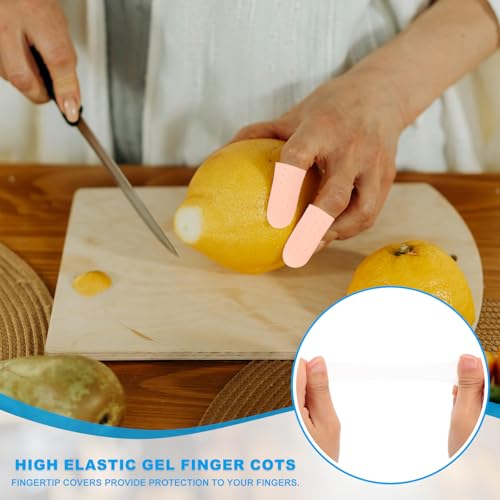 PATIKIL Gel Finger Cots 1.8"x0.94", 20 Pcs Silicone Finger Protector Support with Air Hole Breathable Finger Sleeve Cushions Thumb Protector Covers Fingertip Caps Gloves, Clear - color: Clear, size: 1 Count (Pack of 20)
