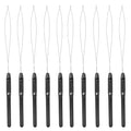 Hair Extension Loop Needle Threader, 10 Pcs, Black