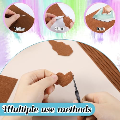 10 Pcs Brown Felt Sheets, 8" X 12" Soft Felt Sheets for Crafts, Felts Sheet for Crafts Sewing Quilting Project Patchwork