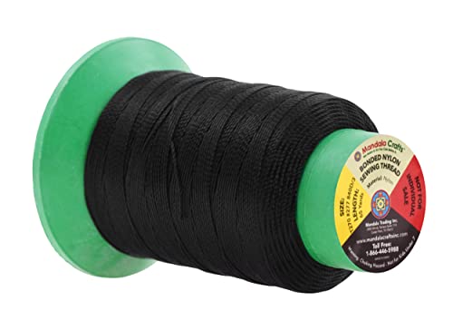 Mandala Crafts Size 277 840D T270 12 Neutral Bonded Nylon Thread, 780 YDs - color: 12 Neutral Colors, size: T270 #277 840D/3 780 Yards