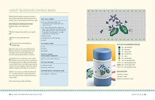 First Time Embroidery and Cross-Stitch: The Absolute Beginner’s Guide - Learn By Doing * Step-by-Step Basics + Projects (Volume 10)