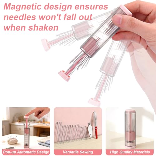 XANGNIER Magnetic Needle Case with Pop-up Design,2 Pcs