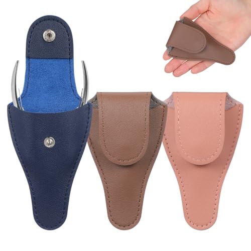 Angoily Nail Scissor Pouch, 3Pcs Cuticle Trimmer Shears Protective Case