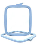 Nurge Square Embroidery Hoop - Plastic Cross Stitch Frame for Needlepoint & Embroidery - Adjustable Craft Hoop - Blue - No:3 (Medium) - color: Blue, size: No:3 (Medium)