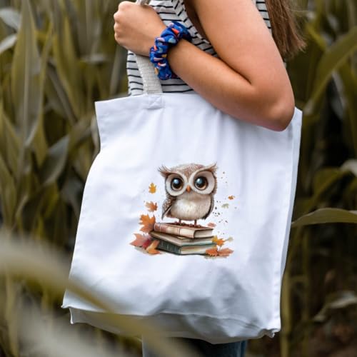 arricraft 4 Sheets Owl Iron on Decals & Patches, Flowers Iron on Stickers, Teacher Transfer Stickers, PET Washable Patches for DIY Clothes Decor, 8.7inch(22cm) Long - size: 8.7 Inch Long, style: Owl