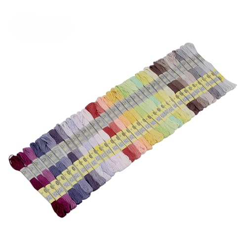 35 Skeins Double Mercerized Egyptian Cotton Embroidery Floss 8.75 Yards Per Skein for Cross Stitch Thread, Friendship Bracelets Floss, Craft Floss, Embroidery Floss Set (Set 21 (35 Skeins)) - color: Set 21 (35 Skeins)
